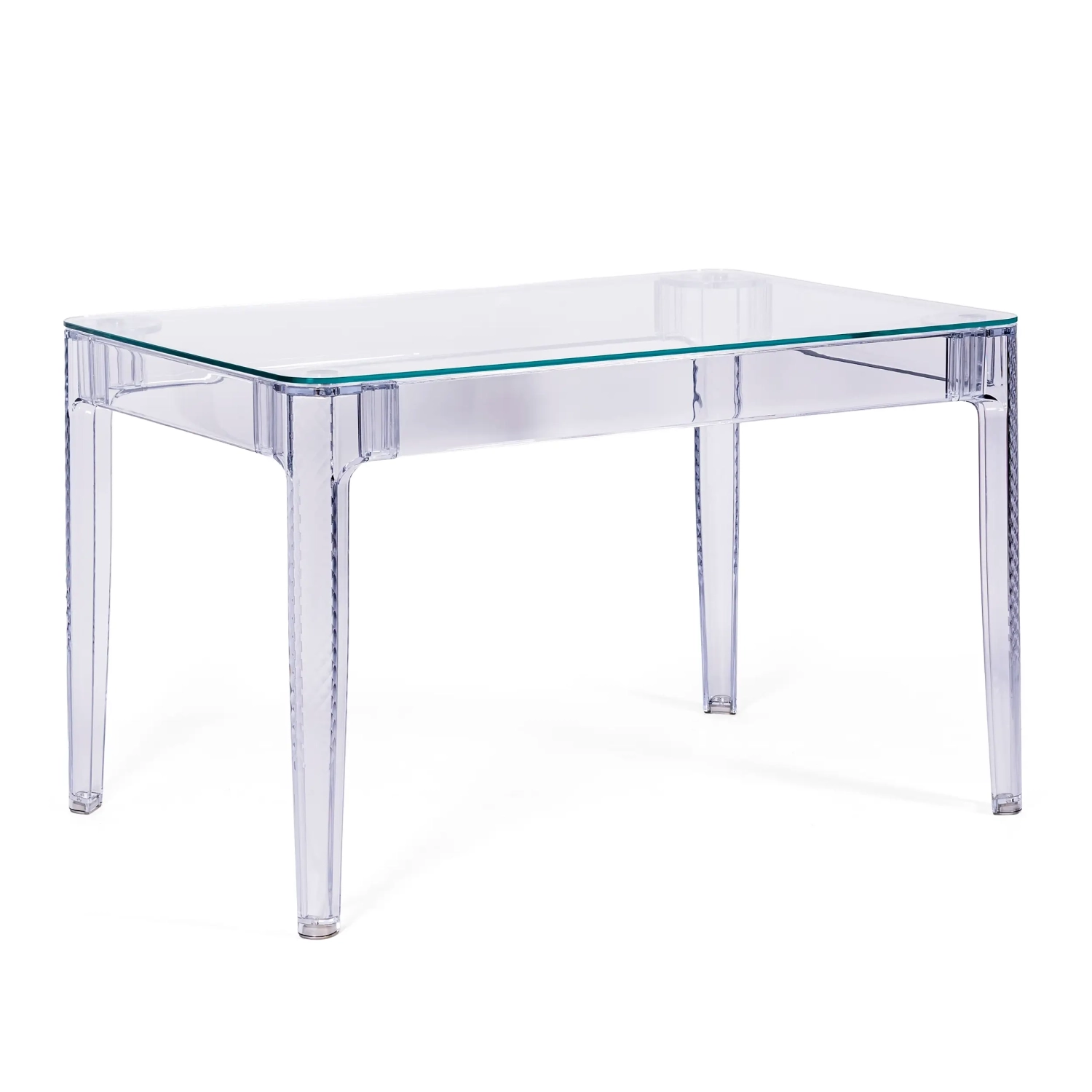 Obdélníkový jídelní stůl Ghost 120x80 cm | Transparentní a moderní design