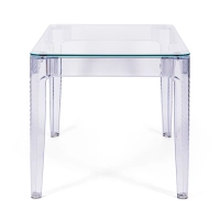 Mesa de Comedor Rectangular Ghost 120x80 cm | Diseño Transparente y Moderno