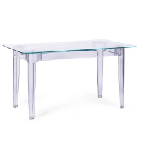 Ghost matbord 140x80 cm | Modern transparent design