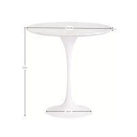 Mesa de apoio Inspiration Tulip Mesa de apoio em mármore de Carrara Ø50 cm Mueble Design
