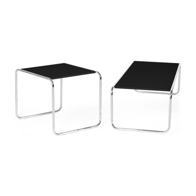 Conjunto de inspiração Mesas Laccio Breuer | Design Bauhaus | Mesas de centro e mesas de apoio
