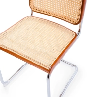 Silla Cesca económica en acero, haya y ratán 🪑  | Mueble Design