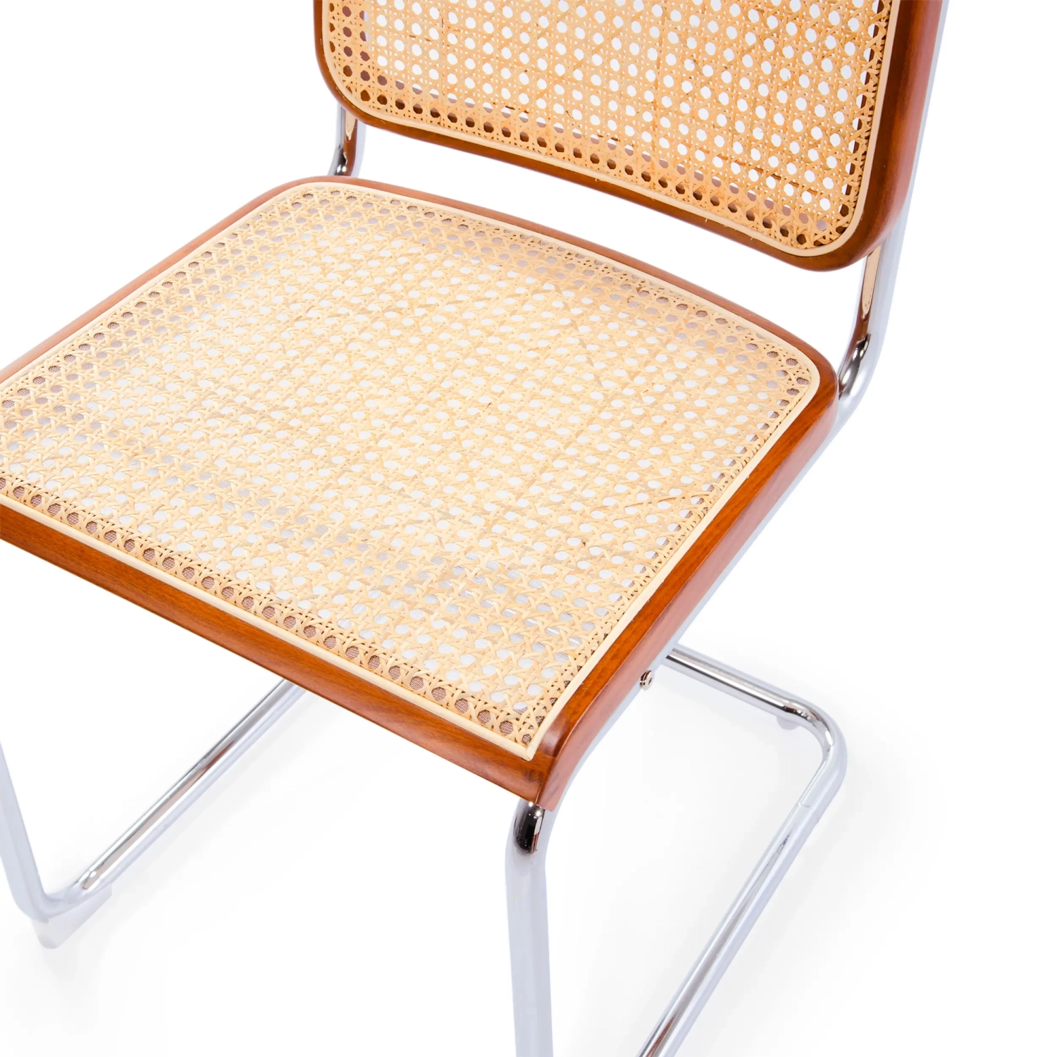 Silla Cesca económica en acero, haya y ratán 🪑  | Mueble Design