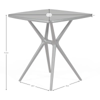 Mesa Moises 72 cm para Jardín | Moderna, Ligera y Resistente | Interior y Exterior