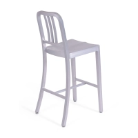 Tamborete Navi Army 66 cm em alumínio | Design industrial elegante