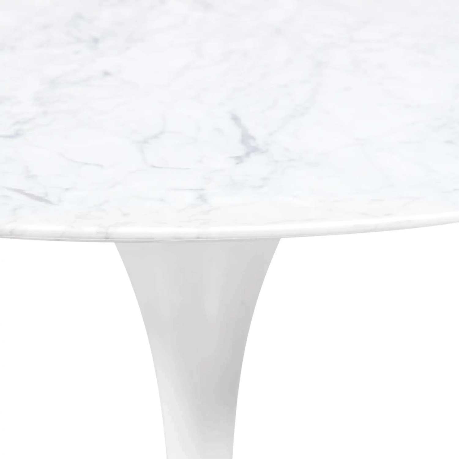 Mesa de Jantar Inspiration Tulip em Mármore Carrara 120cm - Móveis Design