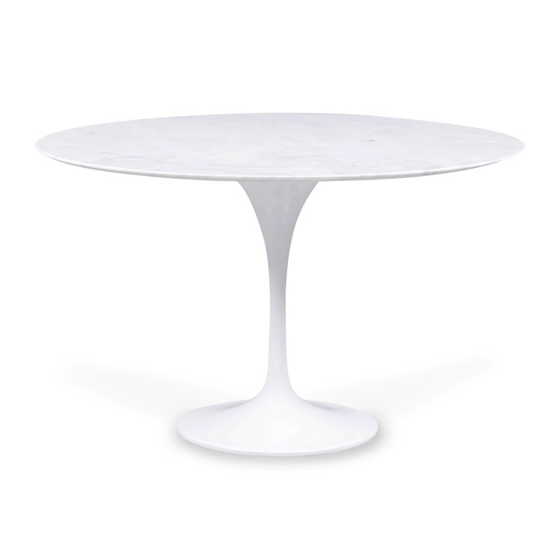 Mesa Dining Lotus 120cm em mármore Carrara