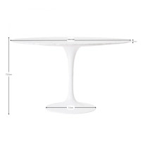 Inspiration Design table Tulip 100Ø in Carrara Marble - Mueble Design