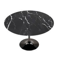 Mesa de Jantar Inspiration Tulip em Mármore Marquina - Móveis Design