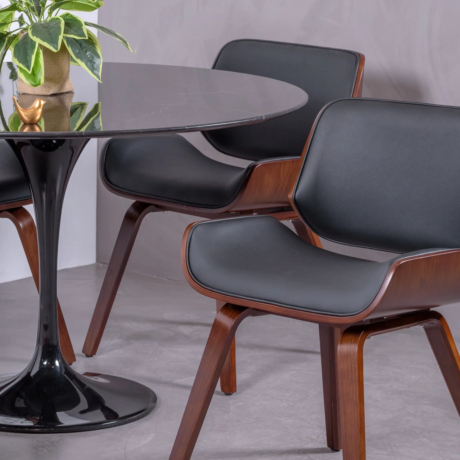 Mesa de Jantar Inspiration Tulip em Mármore Marquina - Móveis Design