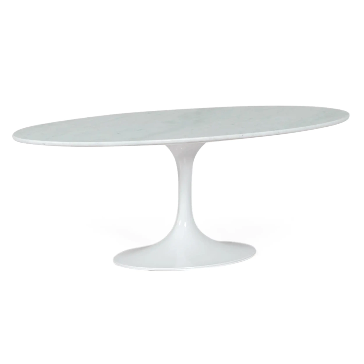 Ovaler Tisch Tulip 199cm Carrara Marmor | Italienische Herstellung | Saarinen Design