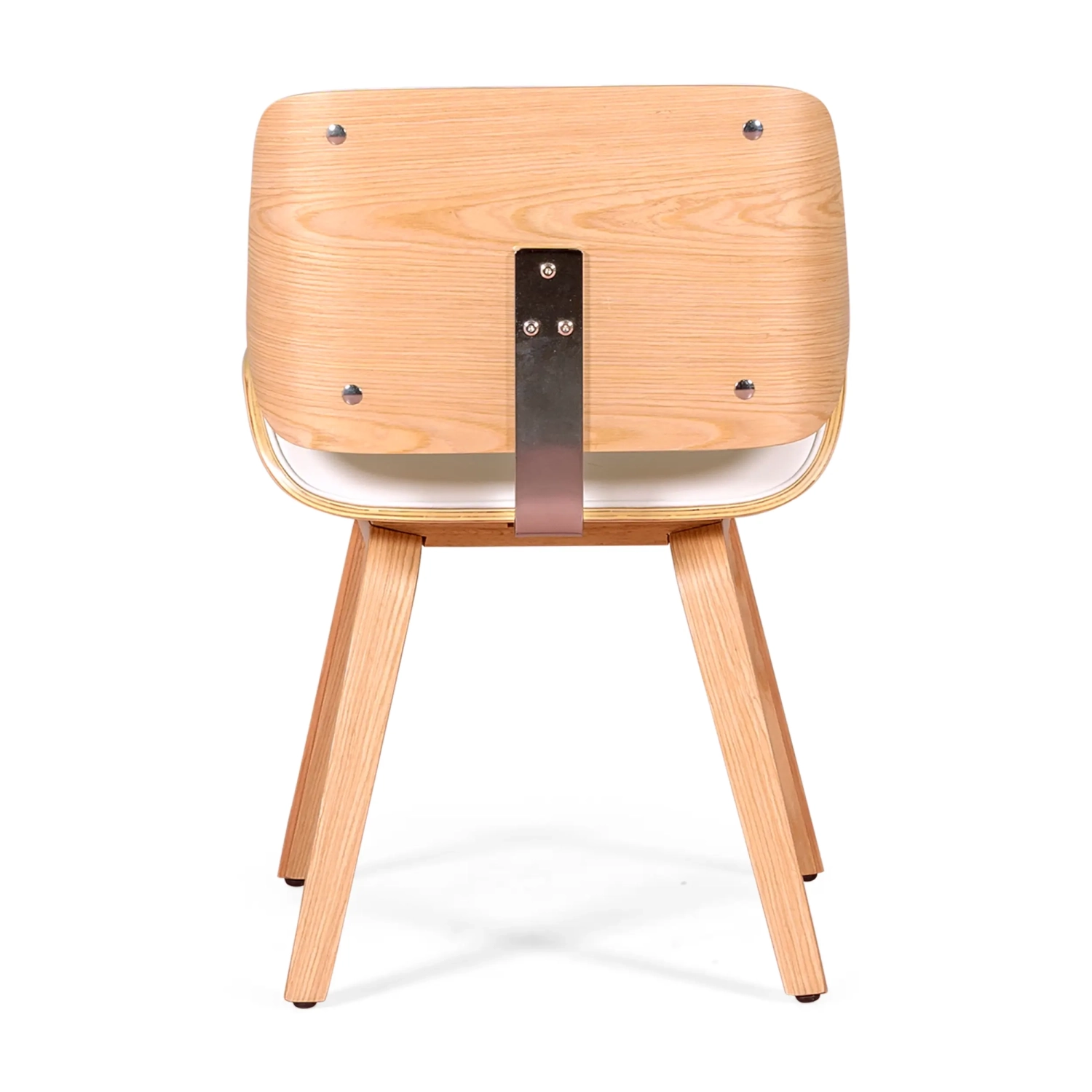 Maple Hout Multiplex Stoel Nordic met Kunstlederen Kussen | Stijl Scandinavisch