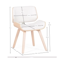 Stol i plywood av lönnträ Nordic med dyna i konstläder | Stil Skandinavien