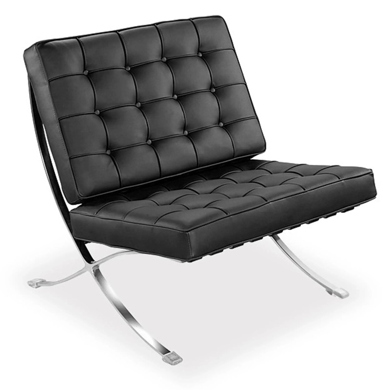 Inspiration Barcelona stol med konstläder fotstöd - MuebleDesign