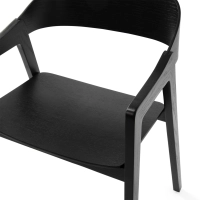Stuhl aus nordischer Eiche mit Armlehnen Soho | Skandinavisches Minimalistisches Design