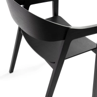 Silla Nórdica Soho de Roble con Brazos | Diseño Minimalista Escandinavo