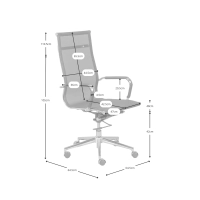 Mesh HB Kontorsstol med Fiber Mesh hjul - Mobelarium