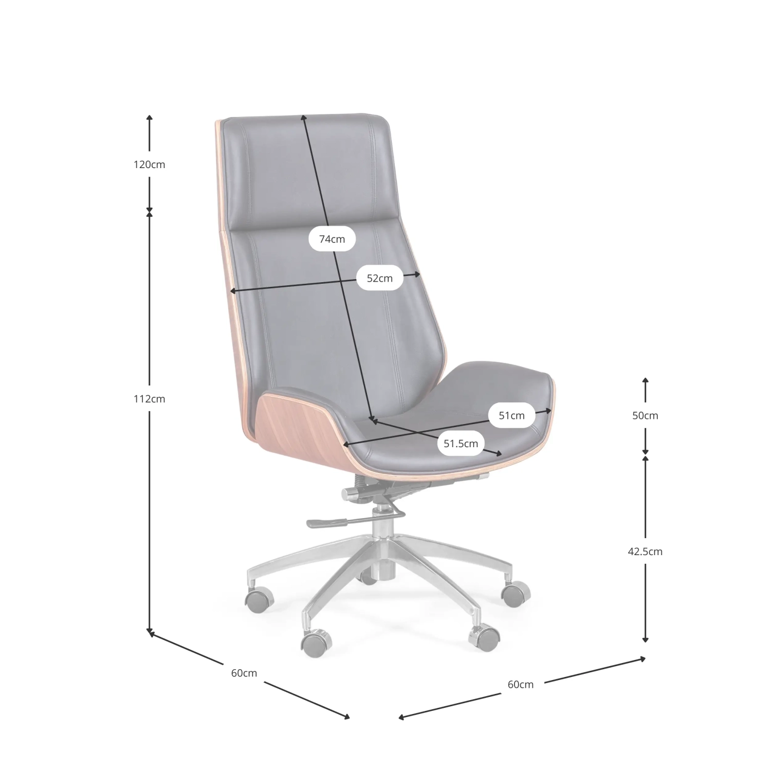 Nordic bureaustoel - Leren bureaustoelen - Designmeubels