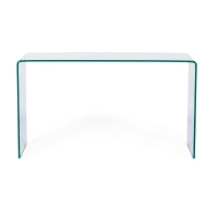 Mesa de consola Ice Console: vidro temperado transparente de 12 mm