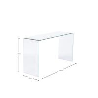 Mesa consola Ice Console | Cristal templado transparente 12 mm