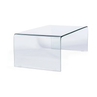 Mesa de centro Coffee Ice: vidro temperado transparente de 12 mm