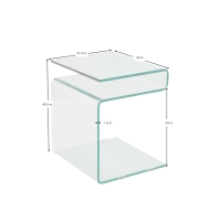 Winter Side Table : Side table and coffee table in tempered glass