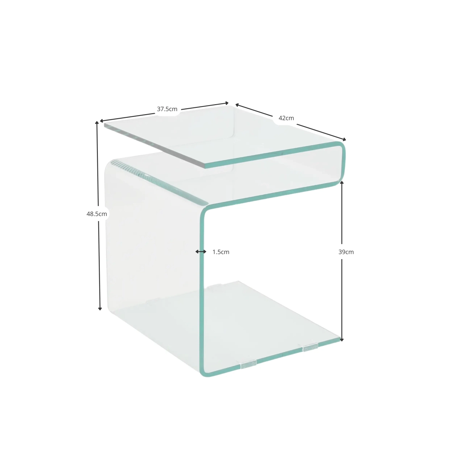 Winter Side Table : Side table and coffee table in tempered glass