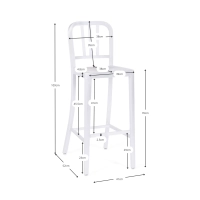 Replika av pall i aluminium - ikonisk industridesign