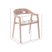 Nordic Oak Oak Chair with Arms Soho | Scandinavian Minimalist Design