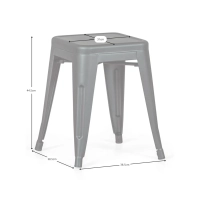 Sgabello industriale Bistro 45CM Matt - Sedie e sgabelli industriali