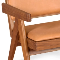 Lounge křeslo Compass - Retro-vintage v italské kůži - - Mobelarium