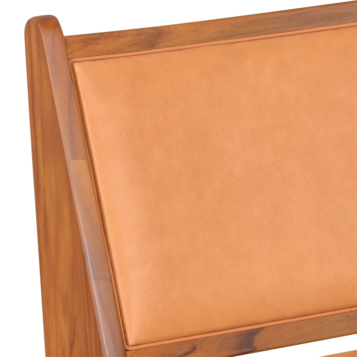 Fauteuil de salon Compass en bois et cuir - Meubles Concept