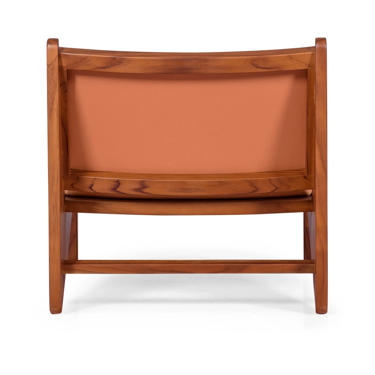 Cadeirão Compass estofado em madeira e couro - Mueble Design