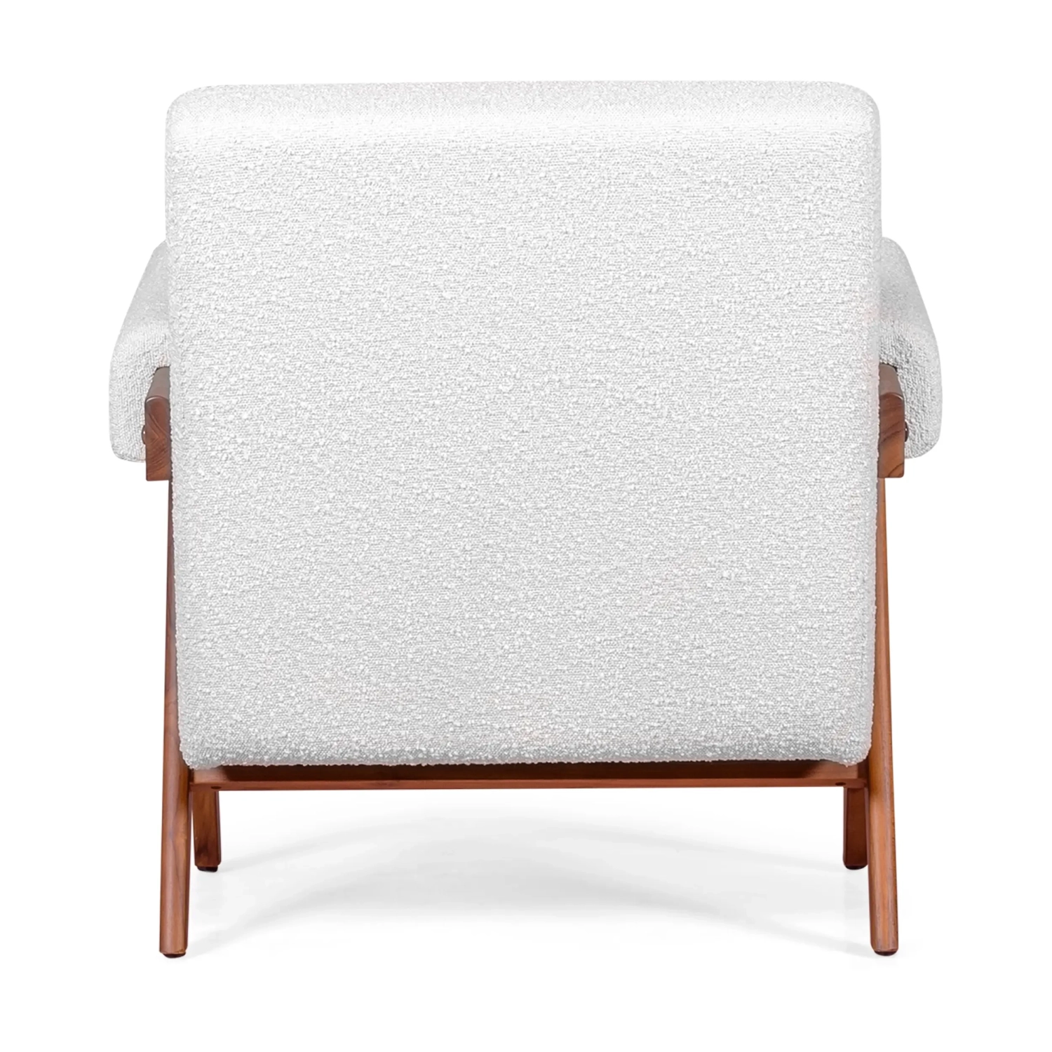 Sillón lounge Confort Compass en madera y boucle - Mueble Design