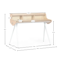 Oakland Desk Table - Oak Wood and Modern Design - Mueble Design
