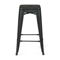 Hocker industriell Bistro 66 cm | Stahl stapelbar glänzend oder matt