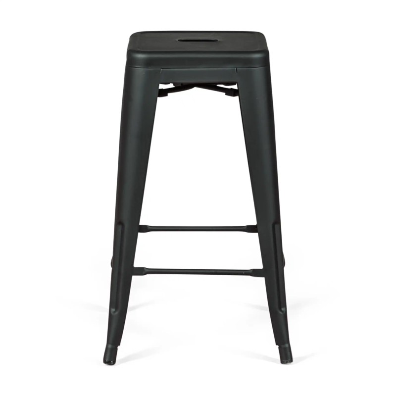 Taburete industrial Bistro 66 cm | Acero apilable brillante o mate