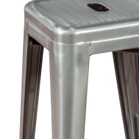 Stool industrial Bistro 66 cm | Steel stackable glossy or mat steel