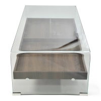 Coffee table Pot : Tempered glass with wooden drawer