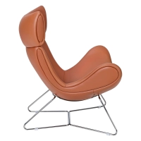 Sedia Emola in pelle italiana: poltrona moderna dal design pregiato