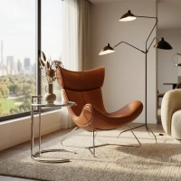Emola Stol i italienskt läder : Modern fåtölj i premiumdesign