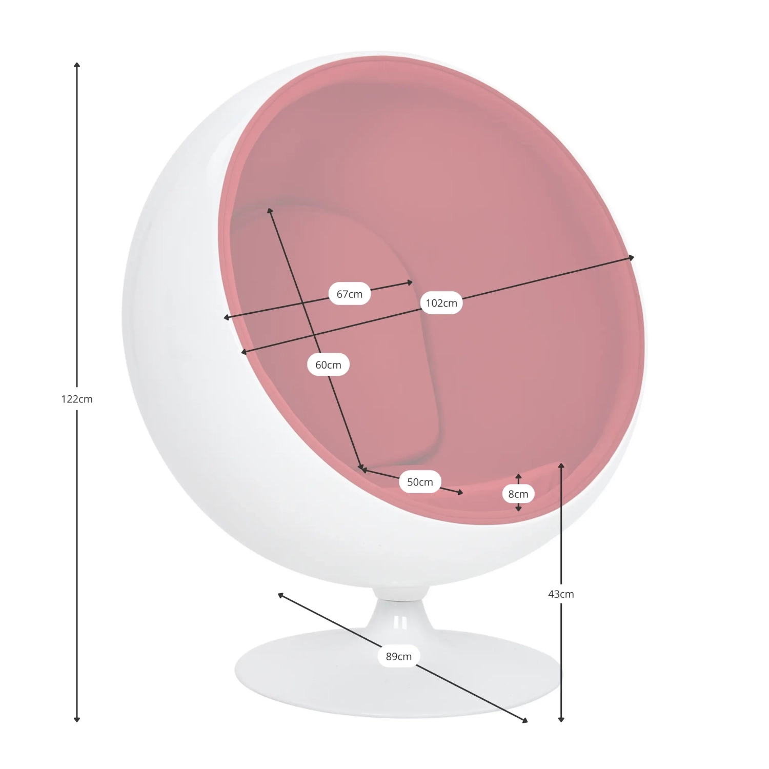 Replica Ball Chair aus Kaschmir - Moderne Sessel - Designmöbel