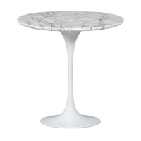 Inspiration Beistelltisch Tulip Side Carrara Marmor Ø50 cm | Mobelarium