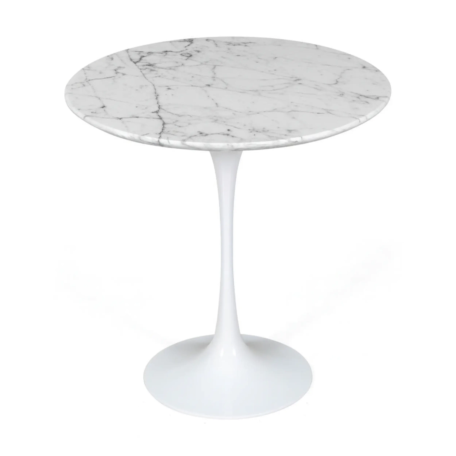 Inspiración Mesa Auxiliar Tulip Side Mármol Carrara Ø50 cm | Mueble Design