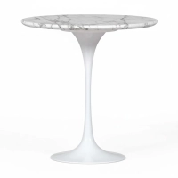 Inspiration Beistelltisch Tulip Side Carrara Marmor Ø50 cm | Mobelarium