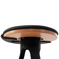 Stool Design deco with beech and leatherette seat