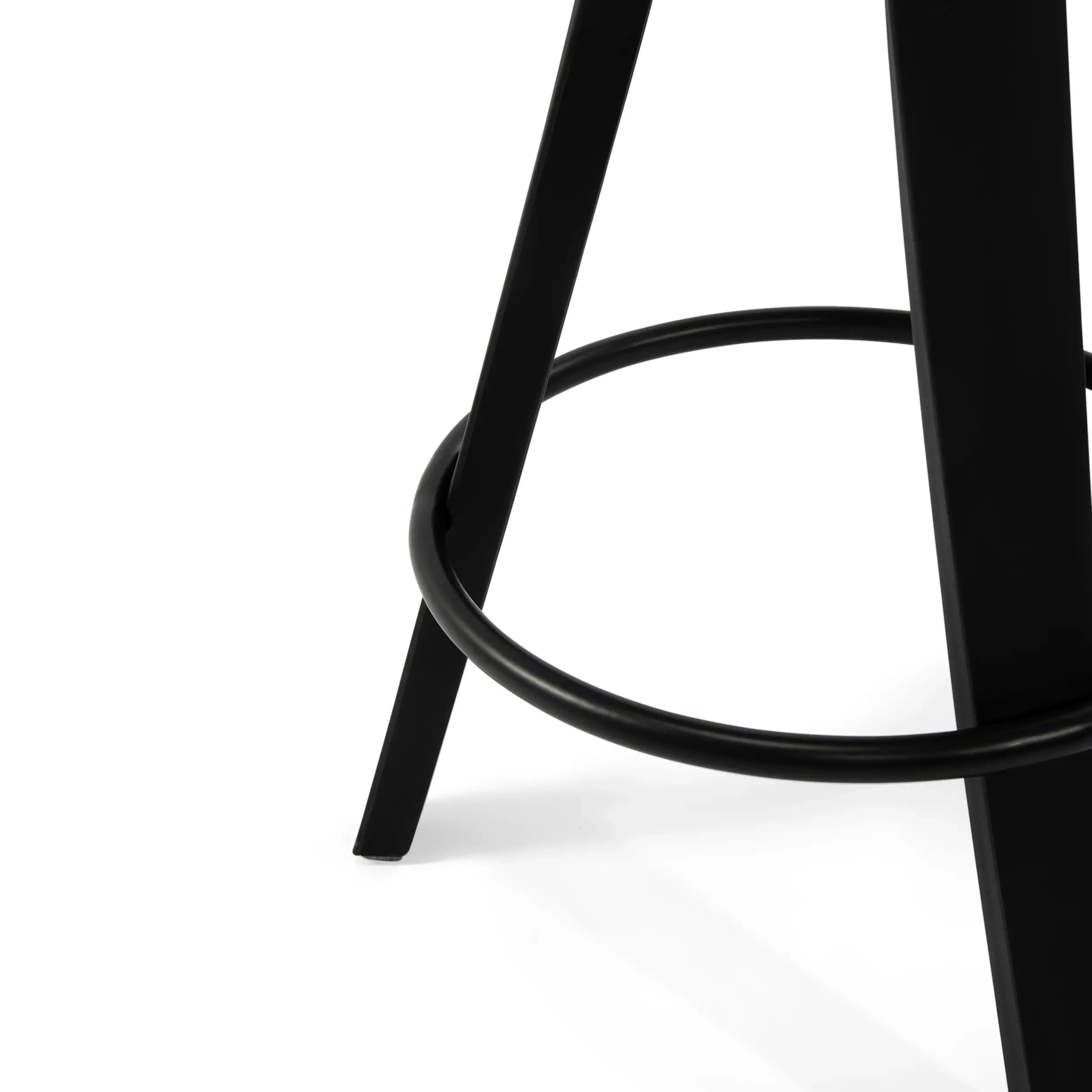 Stool Design deco with beech and leatherette seat