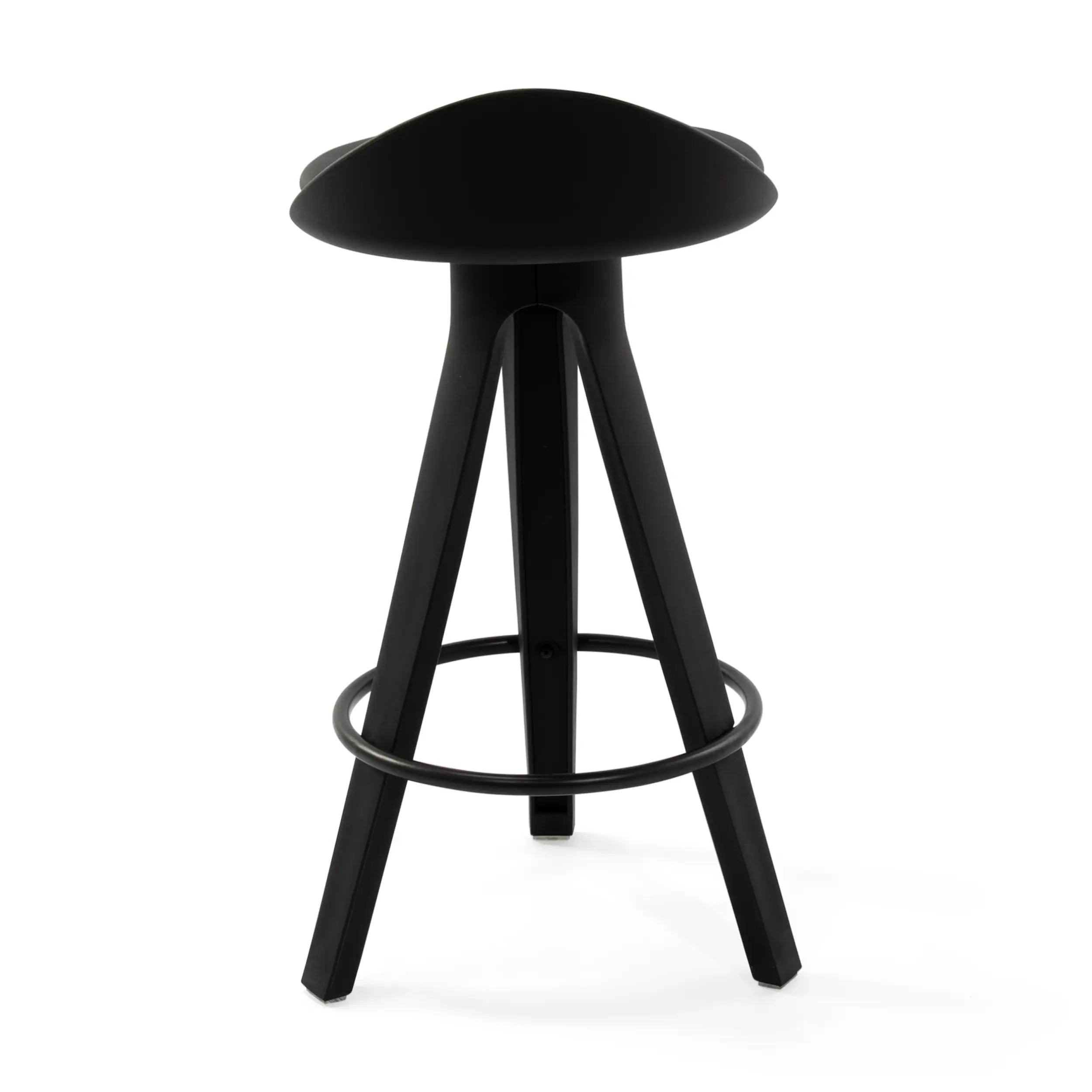 Stolička Deco design s bukovým a koženkovým sedákem
