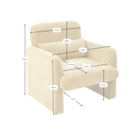 Bristol minimalistische gestoffeerde fauteuil bekleed met schuim met hoge dichtheid