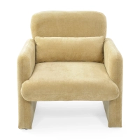 Cadeirão estofado minimalista Bristol estofado em espuma de alta densidade